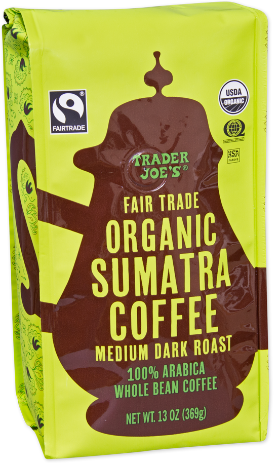 Trader Joe's Fair Trade Organic Sumatra Coffee bag