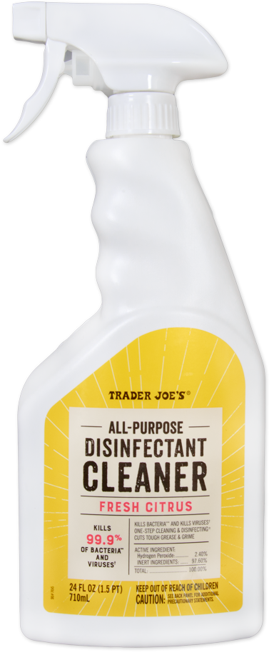 Trader Joe's all purpose disinfectant cleaner bottle