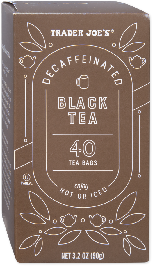 Trader Joe's decaffeinated black tea box
