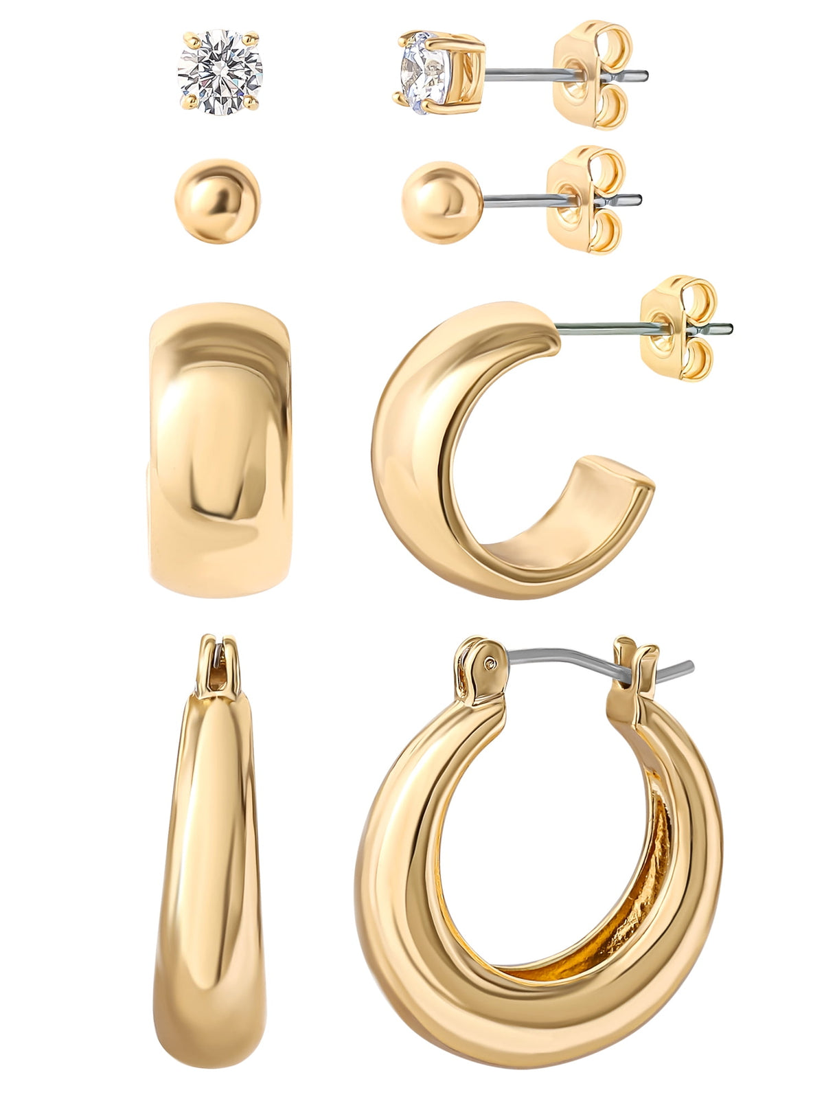 Believe by Brilliance earring set with classic, halo, and solitaire designs