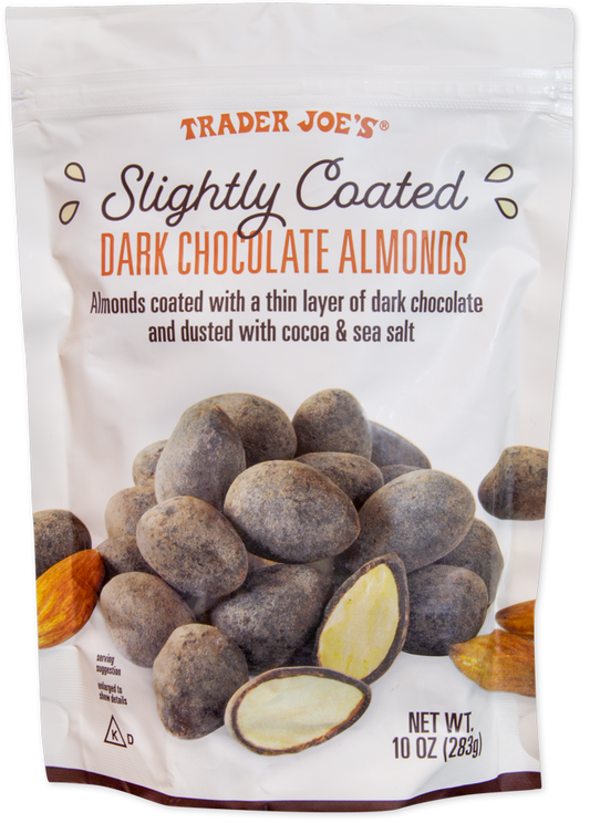 Trader Joe's slightly coated dark chocolate almonds