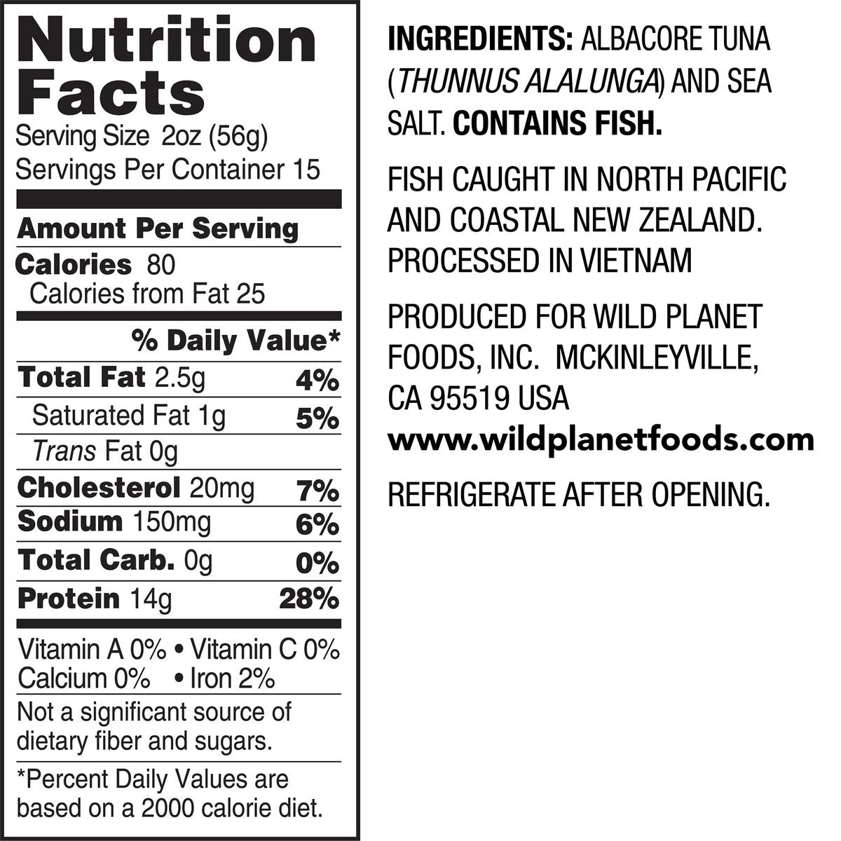Five-ounce cans of Wild Planet wild tuna
