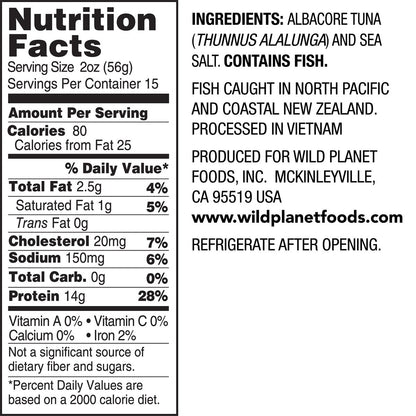 Five-ounce cans of Wild Planet wild tuna