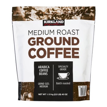 Large value bag of Kirkland Signature coffee