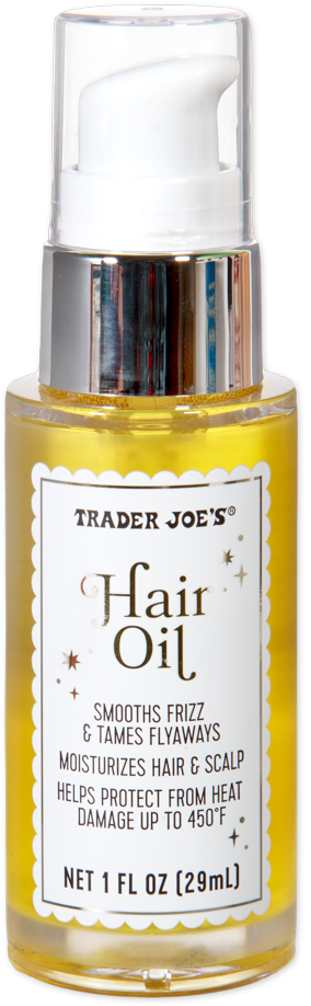 Trader Joe's hair oil bottle