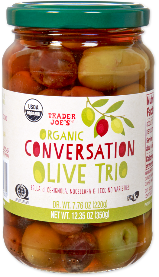 Trader Joe's Organic Conversation Olive Trio kosher olives