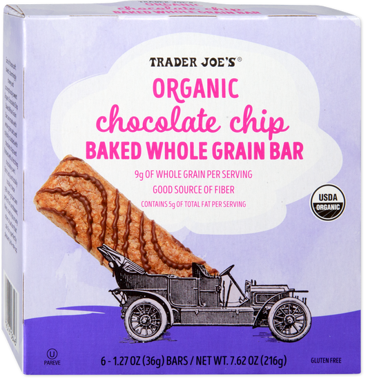 Trader Joe's organic chocolate chip baked whole grain bar