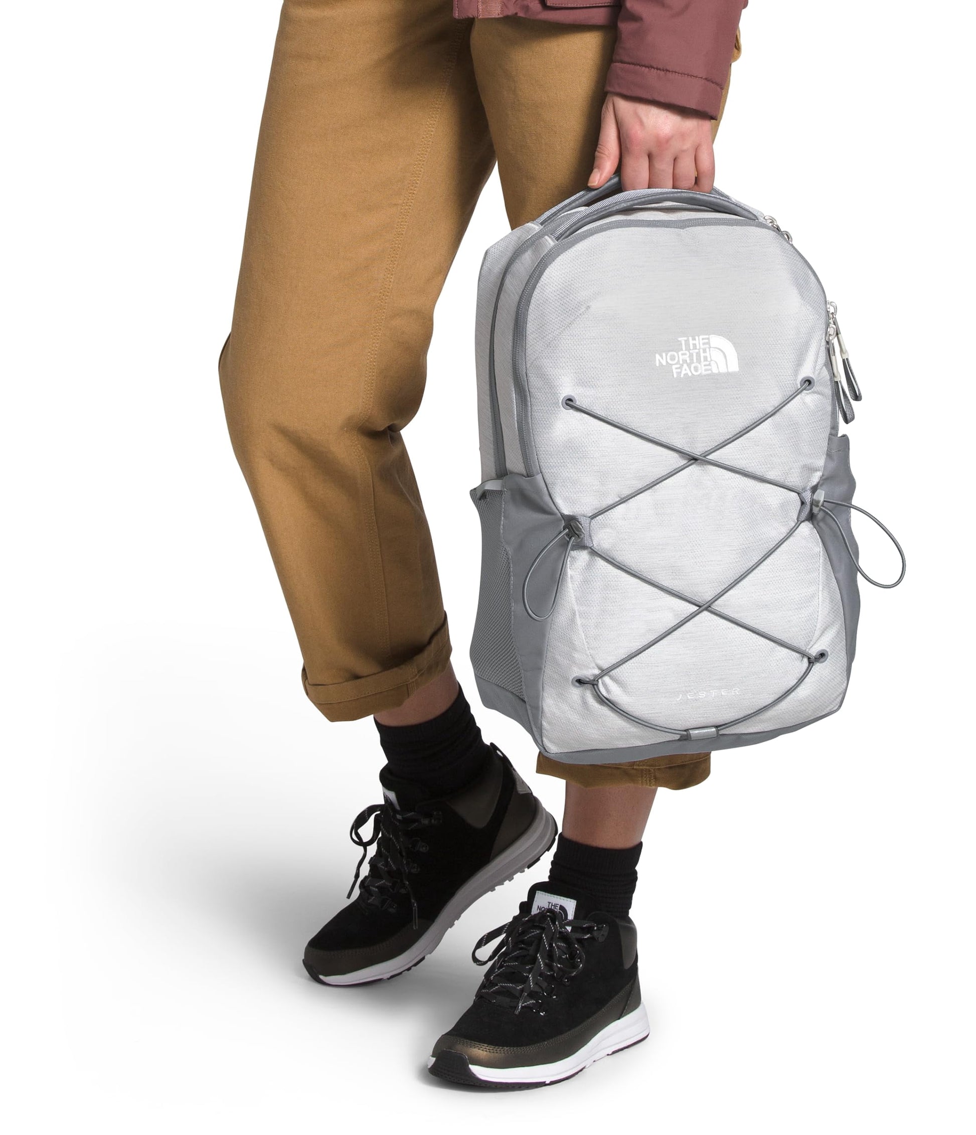 The North Face Jester backpack standing upright on its own