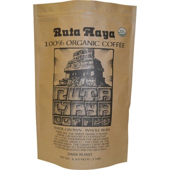Ruta Maya Organic Dark Roast whole bean coffee 5 lb bag