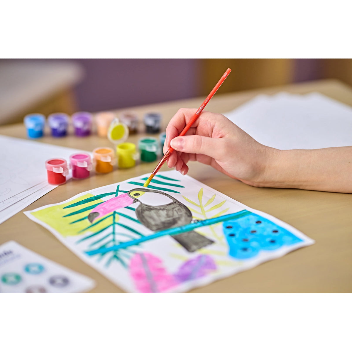 Crayola numbered painting templates with animals and scenes
