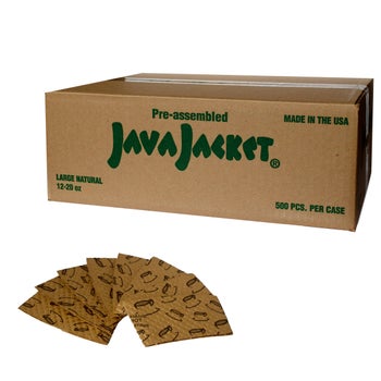 Java Jacket kraft paper hot cup sleeves 500 count