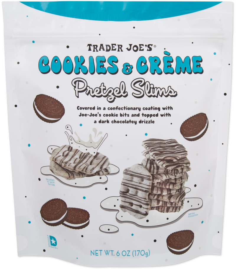 Trader Joe's Cookies & Crème Pretzel Slims snack