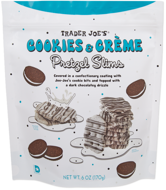 Trader Joe's Cookies & Crème Pretzel Slims snack