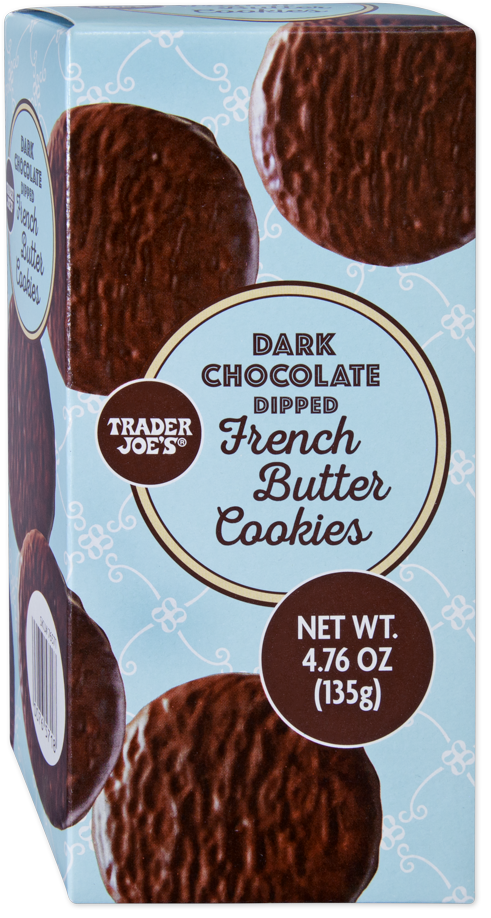 Trader Joe's dark chocolate dipped French butter cookies