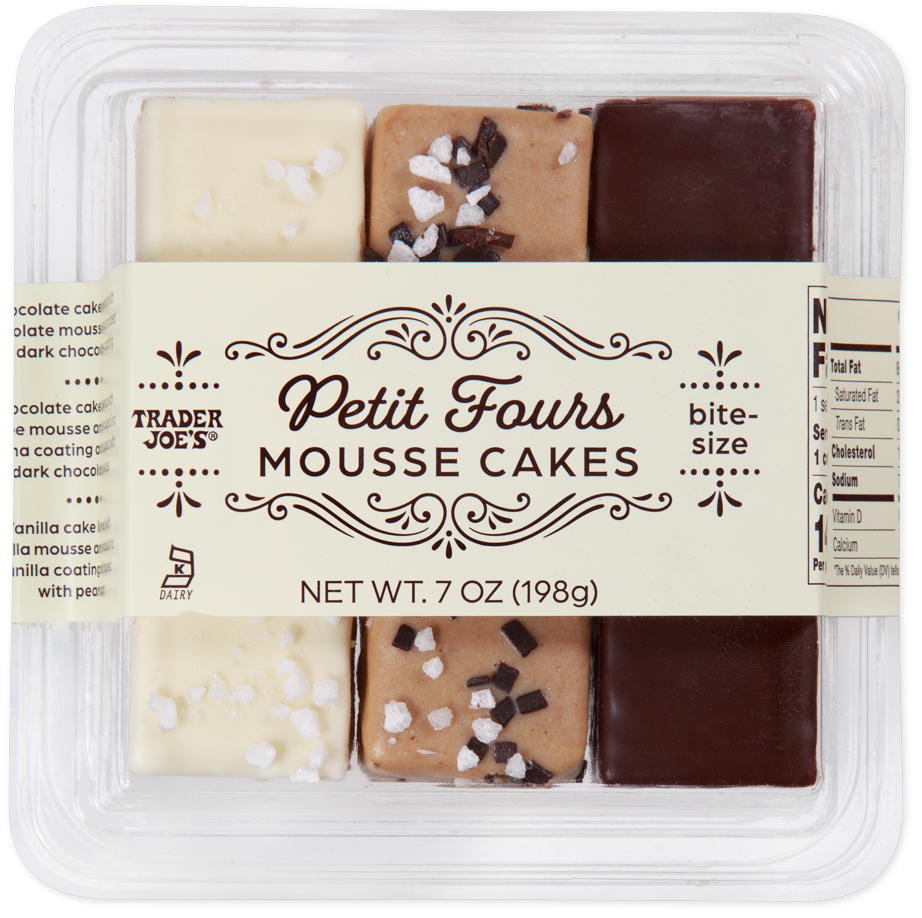 Trader Joe's petit fours mousse cakes