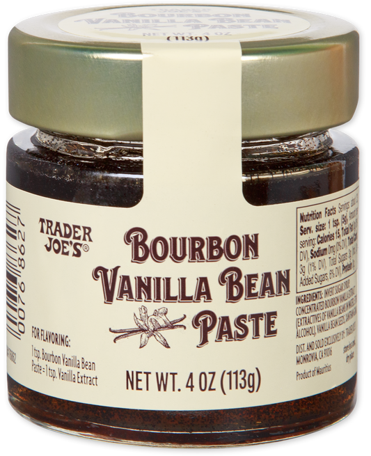 Trader Joe's Bourbon Vanilla Bean Paste jar