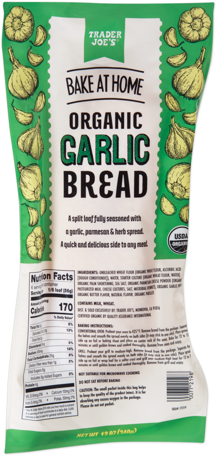 Trader Joe's Organic Garlic Bread
