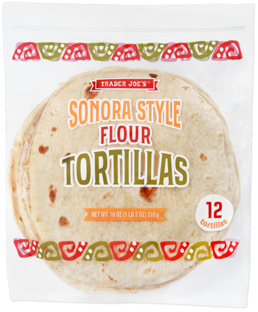 Trader Joe's Sonora Style Flour Tortillas package
