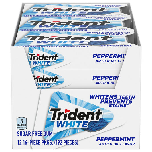Trident White peppermint sugar-free gum 12-count