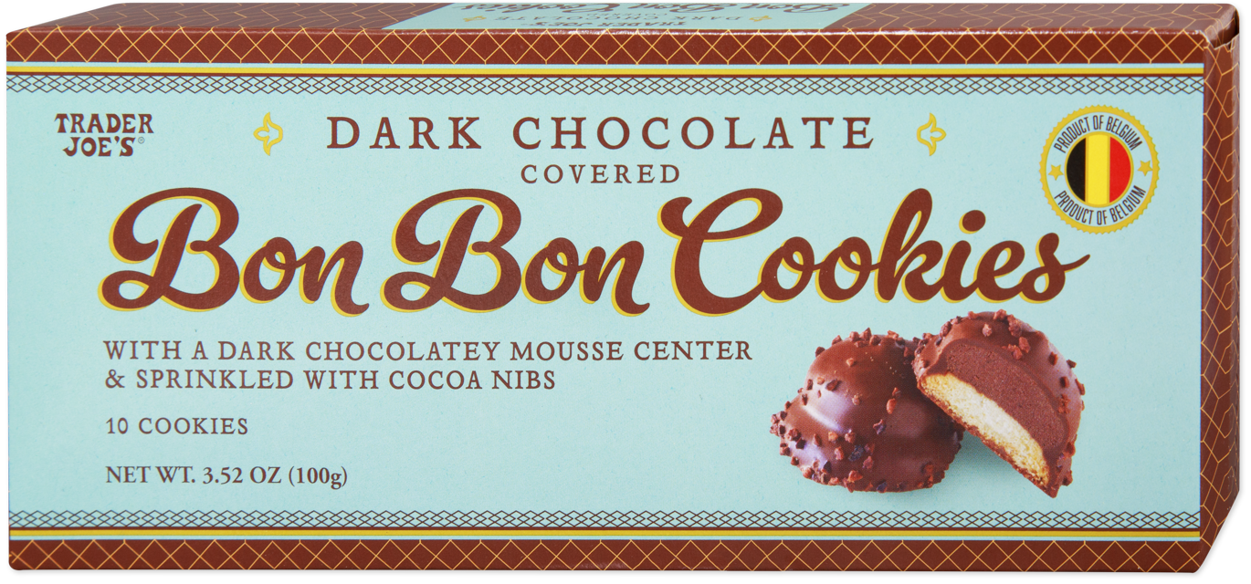 Trader Joe's dark chocolate covered bon bon cookies