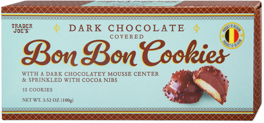 Trader Joe's dark chocolate covered bon bon cookies