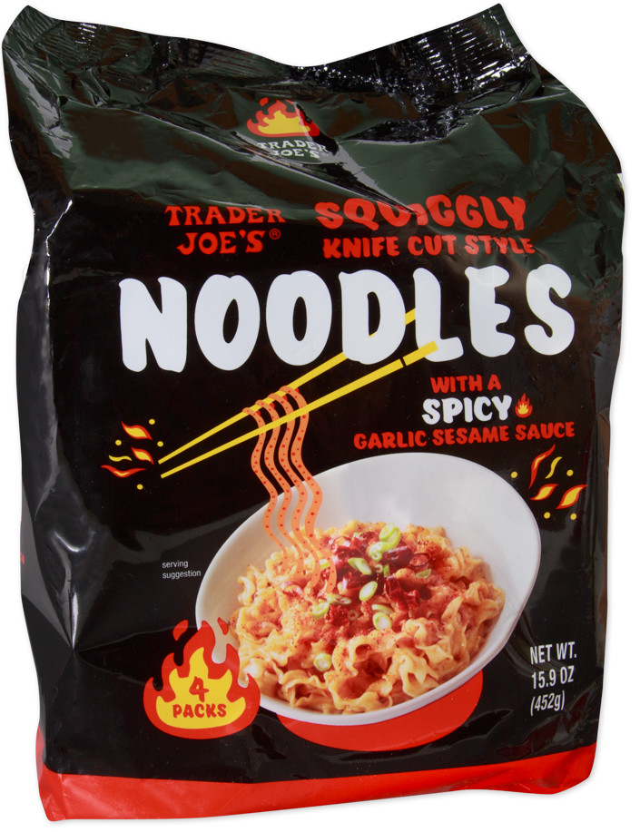 Trader Joe's Spicy Squiggly Knife Cut Noodles package