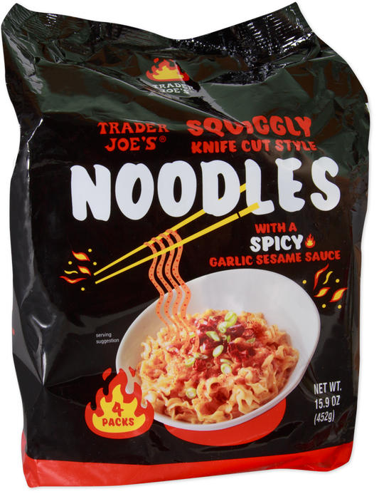 Trader Joe's Spicy Squiggly Knife Cut Noodles package