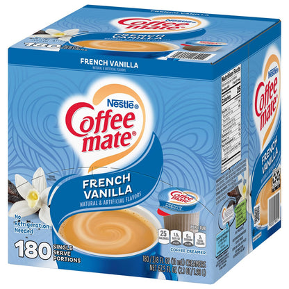 Coffee-mate creamer packaging with 180 servings