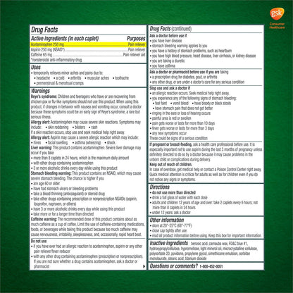 Excedrin Extra Strength pain relief caplets package