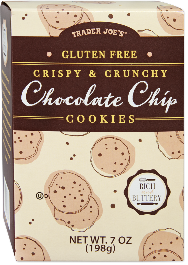 Trader Joe's gluten free chocolate chip cookies package