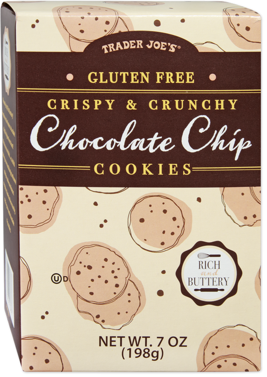 Trader Joe's gluten free chocolate chip cookies package