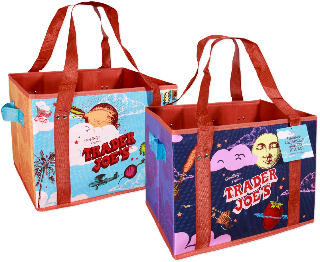Trader Joe's stand-up collapsable grocery tote