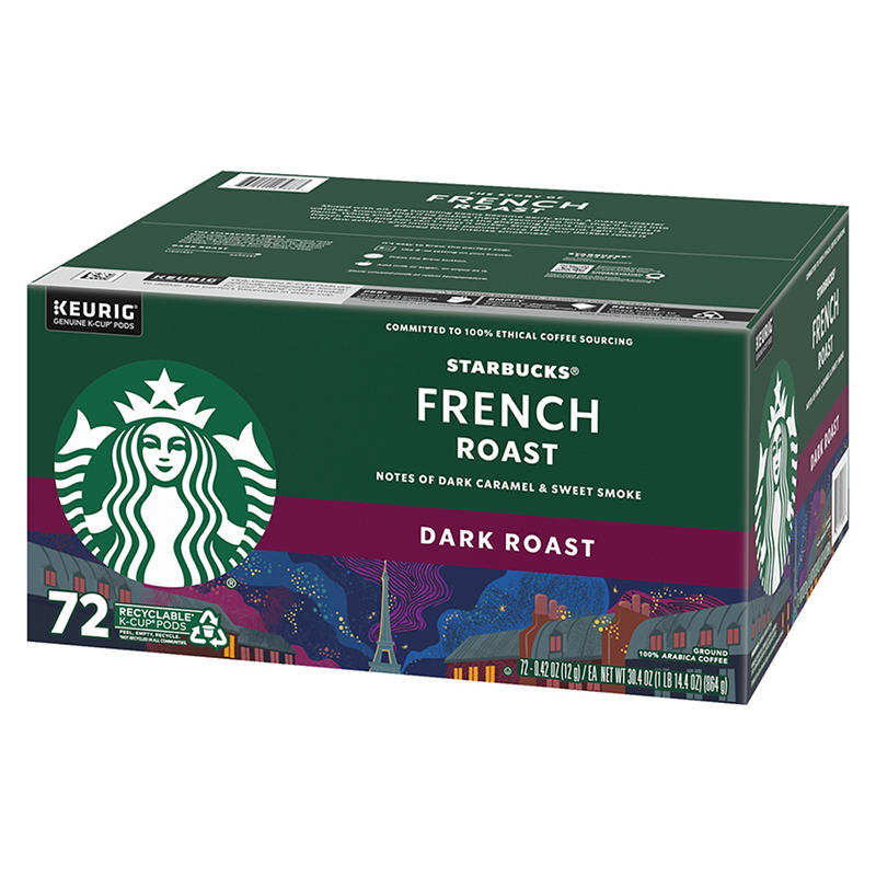 72 count Starbucks French Roast K-Cup pods