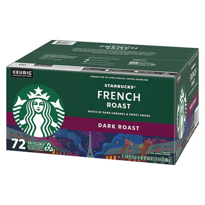 72 count Starbucks French Roast K-Cup pods