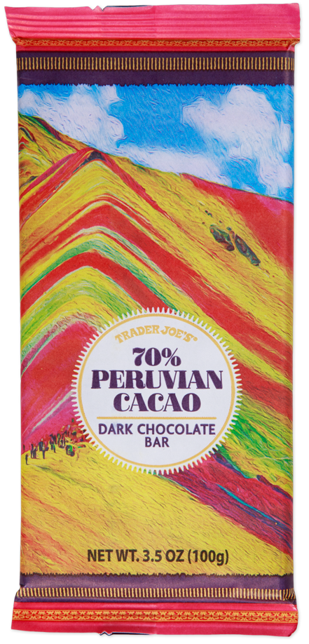 Trader Joe's 70% Peruvian cacao dark chocolate bar