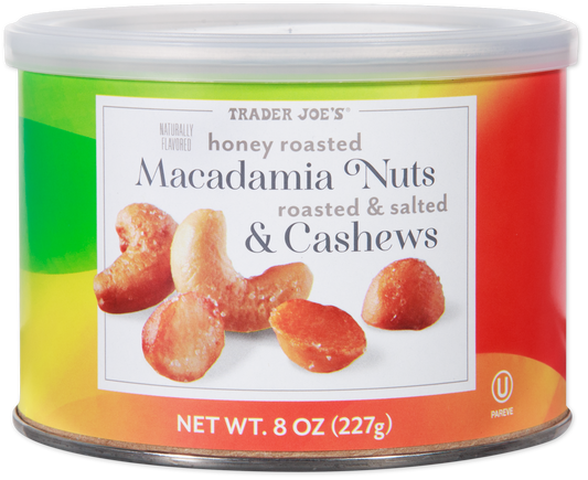 Honey roasted macadamia nuts and cashews snack mix