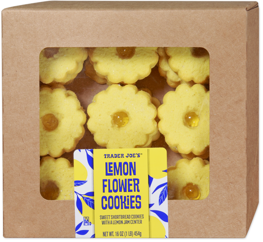 Trader Joe's lemon flower cookies