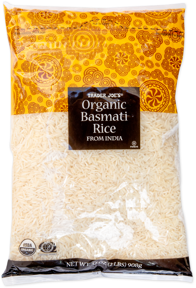 Trader Joe's Organic Basmati Rice bag
