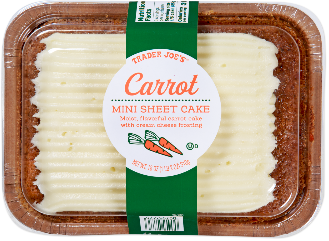Trader Joe's carrot mini sheet cake
