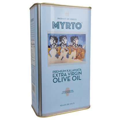 Myrto Greek olive oil 3L tins product view