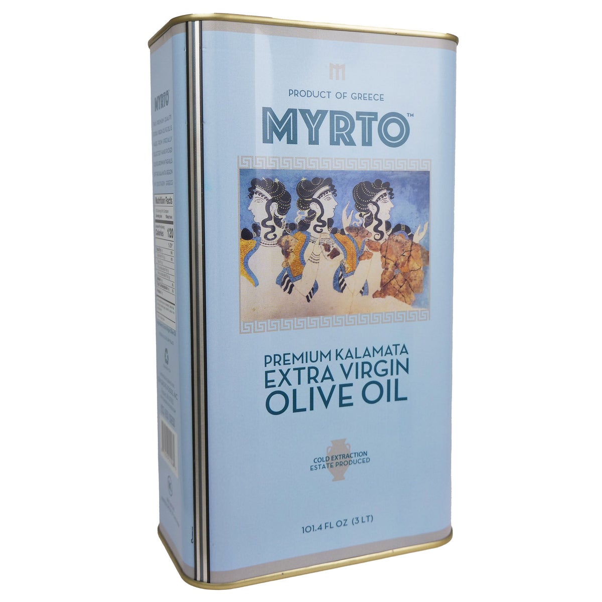 Greek extra virgin olive oil in large 3L tins