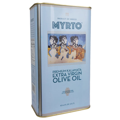 Greek extra virgin olive oil in large 3L tins