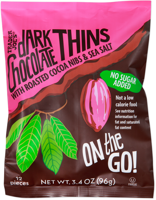 Trader Joe's dark chocolate thins no sugar added