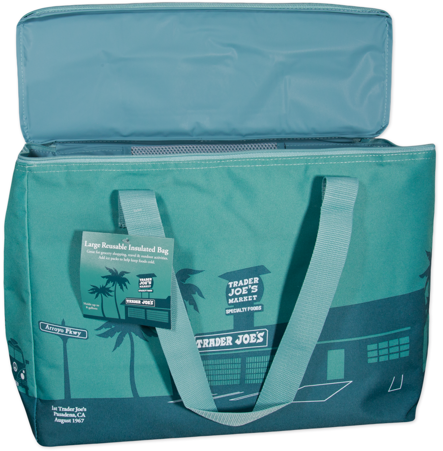 Trader Joe's dusty blue large insulated bag