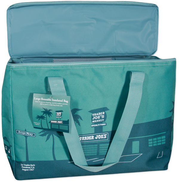Trader Joe's dusty blue large insulated bag