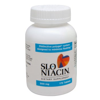 Slo-Niacin 500 mg controlled release tablets bottle