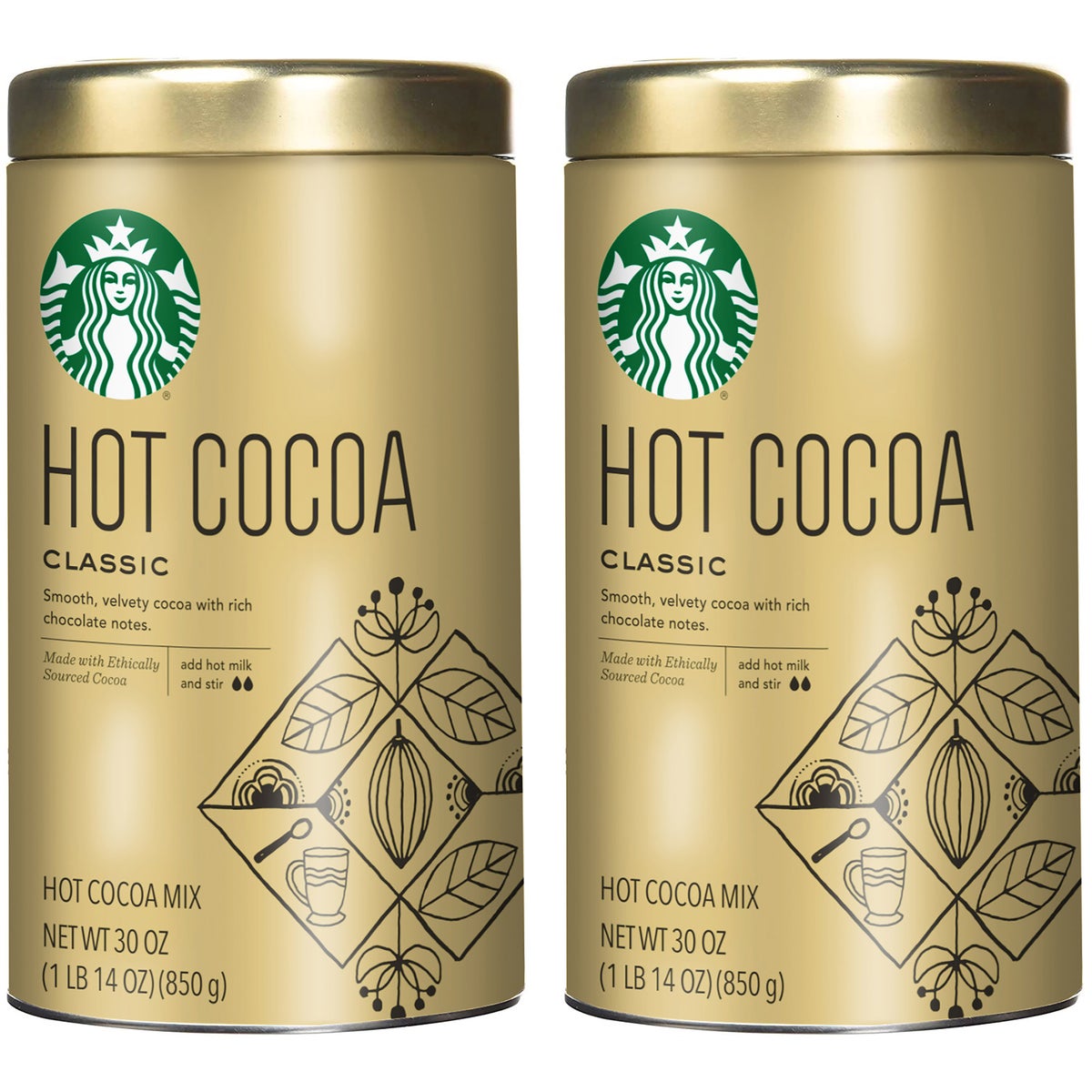 Starbucks Classic Hot Cocoa Mix 30 oz 2-pack