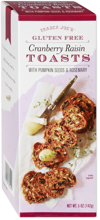 Trader Joe's gluten free cranberry raisin toasts