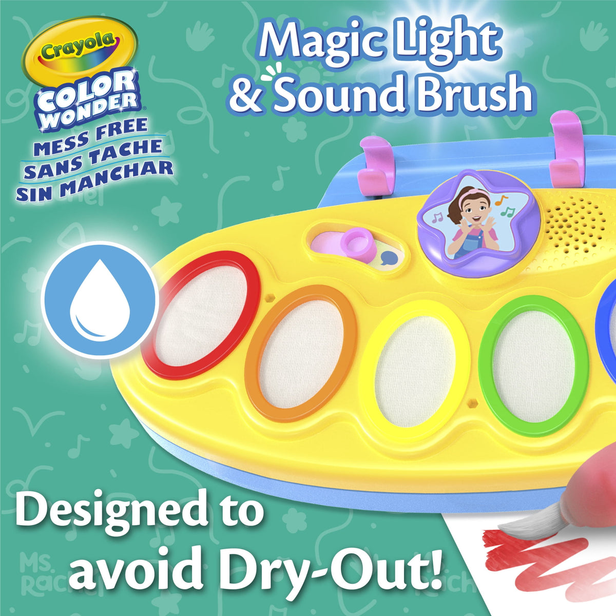 Crayola Color Wonder brush set with music and glowing color