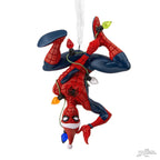 Spider-Man holiday ornament with festive Christmas light design